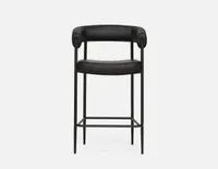 TAURO leatherette stool, brushed frame, seat height 66cm