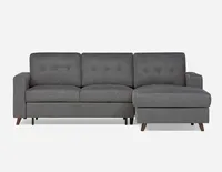 RENEE right-facing sectional sofa-bed with storage