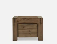 HAMBURG acacia wood storage end table 60 cm