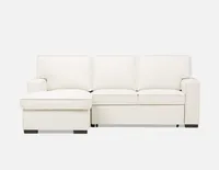 GUYLAINE left-facing sectional sofa-bed with storage