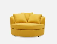 KUDELS velvet cuddler chair