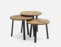 ZAK set of 3 recycled teak wood nesting tables