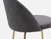POLLY velvet counter stool with backrest 66 cm