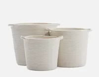 BROOKE set of 3 cotton rope baskets