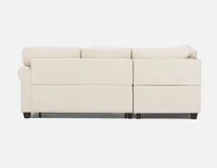 DELPHINE left-facing sectional sofa-bed with storage