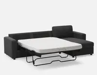 SACHA right-facing sectional sofa-bed with storage