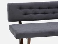 SYLVIA bench with tufted backrest