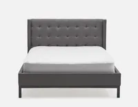 DAWSON tufted upholstered wingback queen bed