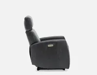 PERRY 100% leather power-recliner armchair with usb port