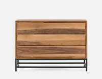 CLARENCE walnut veneer 3-drawer dresser