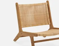 SERBI rattan and teak wood accent chair