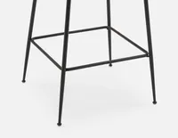 JUDITH velvet counter stool with backrest 68 cm