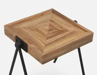 ZAK recycled teak wood end table 50 cm