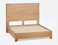 ANGERS acacia queen bed