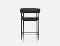 TAURO leatherette stool, brushed frame, seat height 66cm