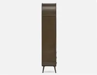 EVANS fir wood and metal wine cabinet