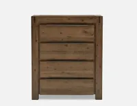 HAMBURG acacia wood 4-drawer chest