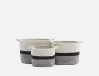 BURNETT set of 3 cotton rope baskets