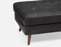 KINSEY 100% leather ottoman