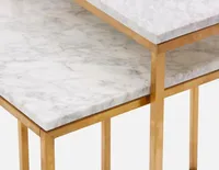 VINCI set of 2 marble nesting tables