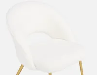 LARA faux shearling accent chair