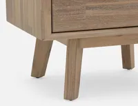 KABBANN acacia wood nightstand