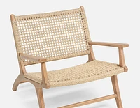 BARIO teak accent armchair