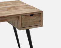 FARID recycled teak desk with shelves 120 cm