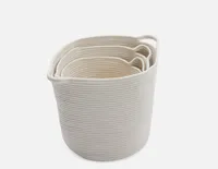 BROOKE set of 3 cotton rope baskets