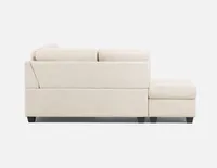 DELPHINE left-facing sectional sofa-bed with storage