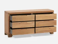 ANGERS acacia 6-drawer chest