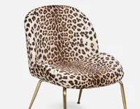 LEOPARD velvet leopard print accent chair