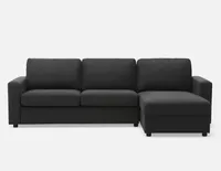 SACHA right-facing sectional sofa-bed with storage