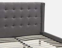 DAWSON tufted upholstered wingback queen bed