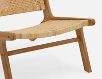 SERBI rattan and teak wood accent chair