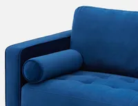 KINSEY velvet right-facing sectional sofa