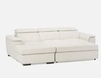 ODETTE left-facing sectional sofa-bed with storage