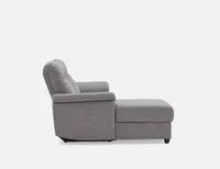 ROGER left-facing power-reclining sectional sofa with storage