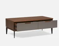 PENDA walnut veneer coffee table 120 cm