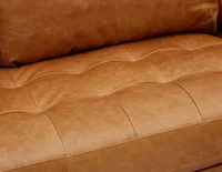 KINSEY right-facing 100% leather sectional sofa