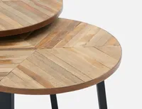 ZAK set of 3 recycled teak wood nesting tables
