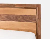 CLARENCE walnut veneer queen bed