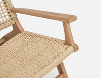 BARIO teak accent armchair