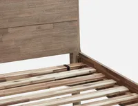 KABBANN acacia wood queen bed