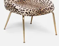 LEOPARD velvet leopard print accent chair