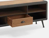 GRANT fir wood and metal media unit