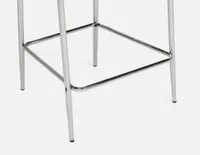 TAURO leatherette stool, chrome plated frame, seat height 66cm