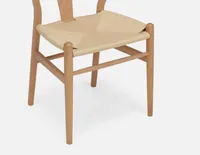 DENMARK beech wood and paper cord dining chair