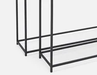 ALLAIRE set of 2 aluminum and iron nesting tables