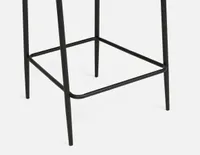 TAURO leatherette stool, brushed frame, seat height 66cm